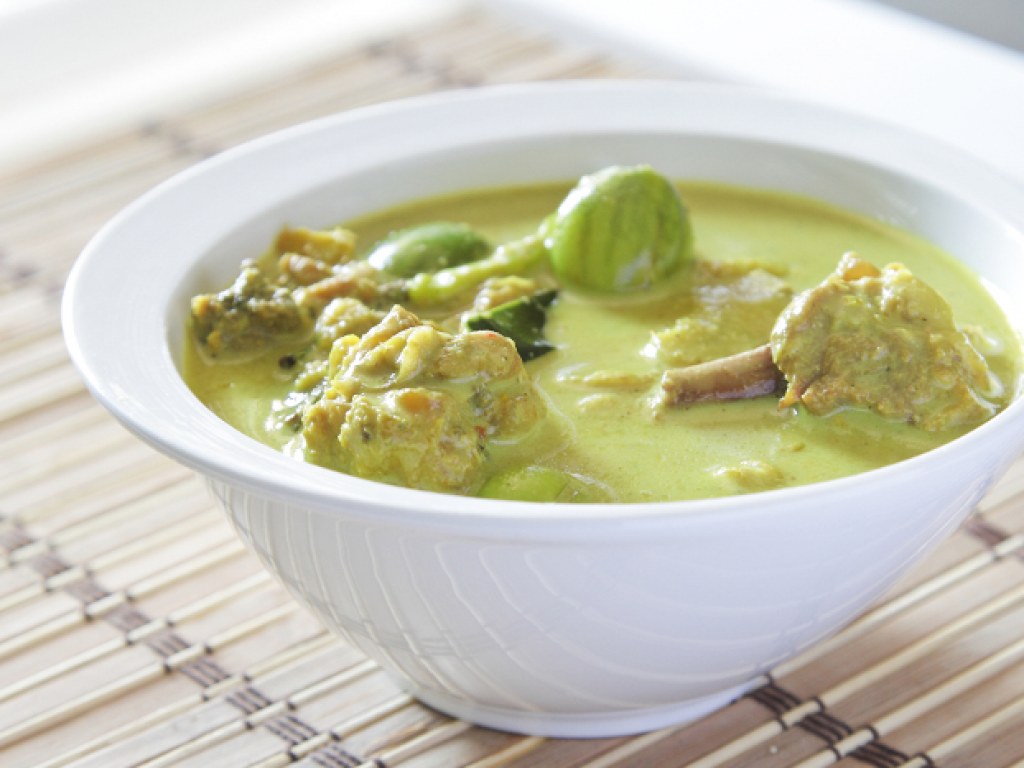 Poulet curry vert